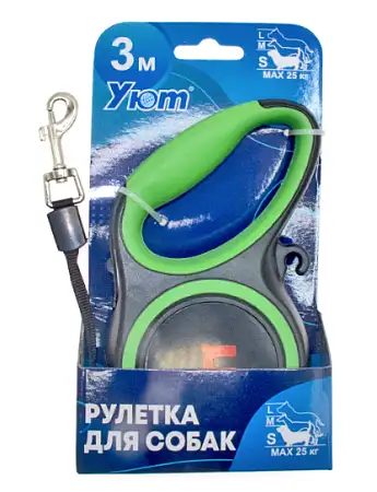 Купить Уют рулетка для собак, ремень, зеленая