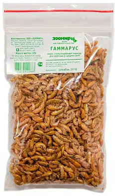 ЗООМИР корм для рыб гаммарус (п/э пакет)